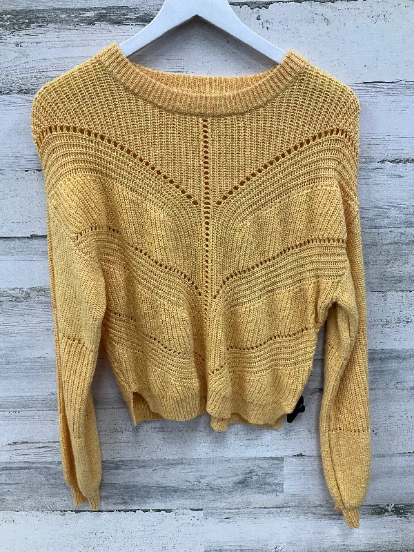 Women's Round Neck SweatersSweater By Marine Layer In Yellow, Size: S