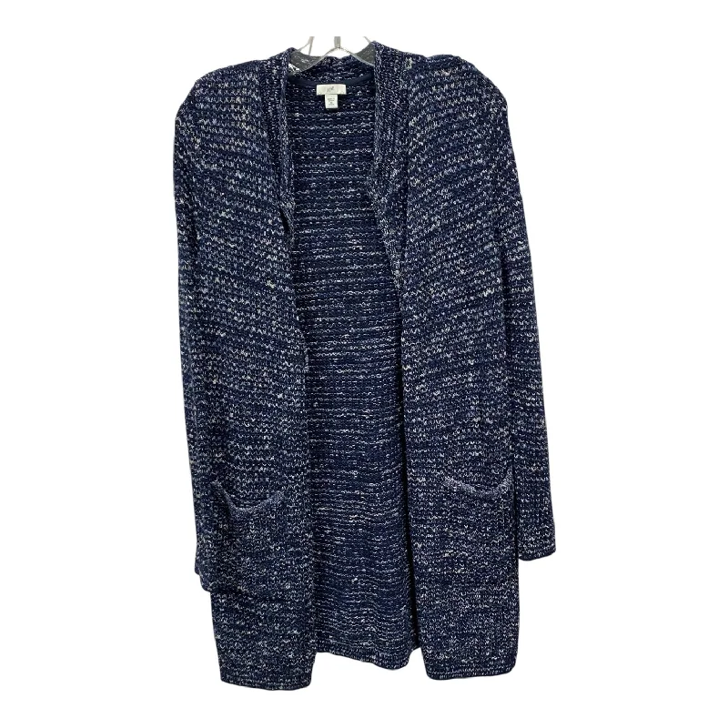 Women's Scottish Tweed SweatersSweater Cardigan By J. Jill In Blue, Size:Xsp