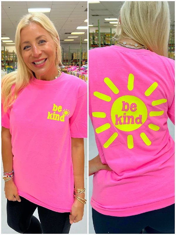 Women's Blouse with Sweetheart CollarBe Kind Pink Sunshine Tee