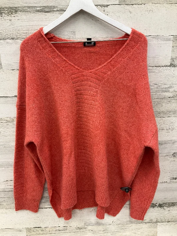 Women's Hooded SweatersSweater By Lumiere In Orange, Size: L