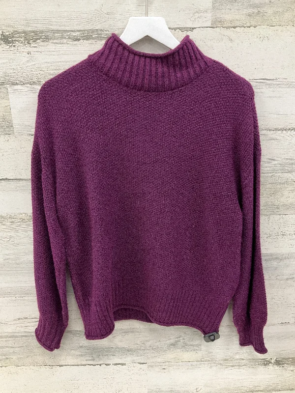 Women's Wide Collar SweatersSweater By Nine West Apparel In Purple, Size: L