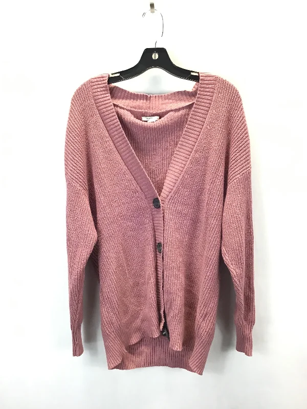 Women's Estonian Wool SweatersSweater Cardigan By American Eagle In Pink, Size: S