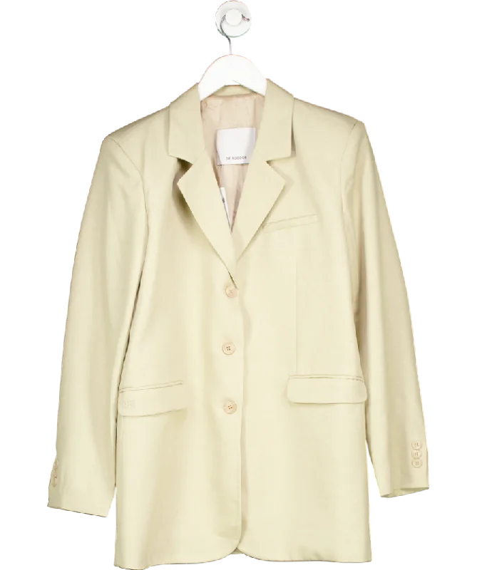 Women's V-Shaped Hem SweatersDe Rococo Beige Oversize Daddy Blazer UK S