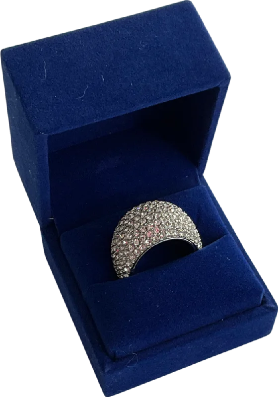 Women's Narrow Collar SweatersKurt Geiger Metallic Pave Dome Ring, Ring Size X No Size