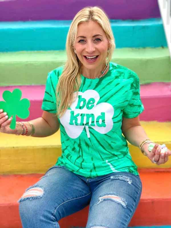 Women's Blouse with Narrow CollarBe Kind Shamrock Tee