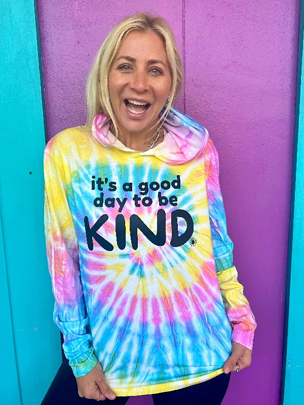 Women's Blouse with Shawl CollarIt's A Good Day To Be Kind Summer Hoodie