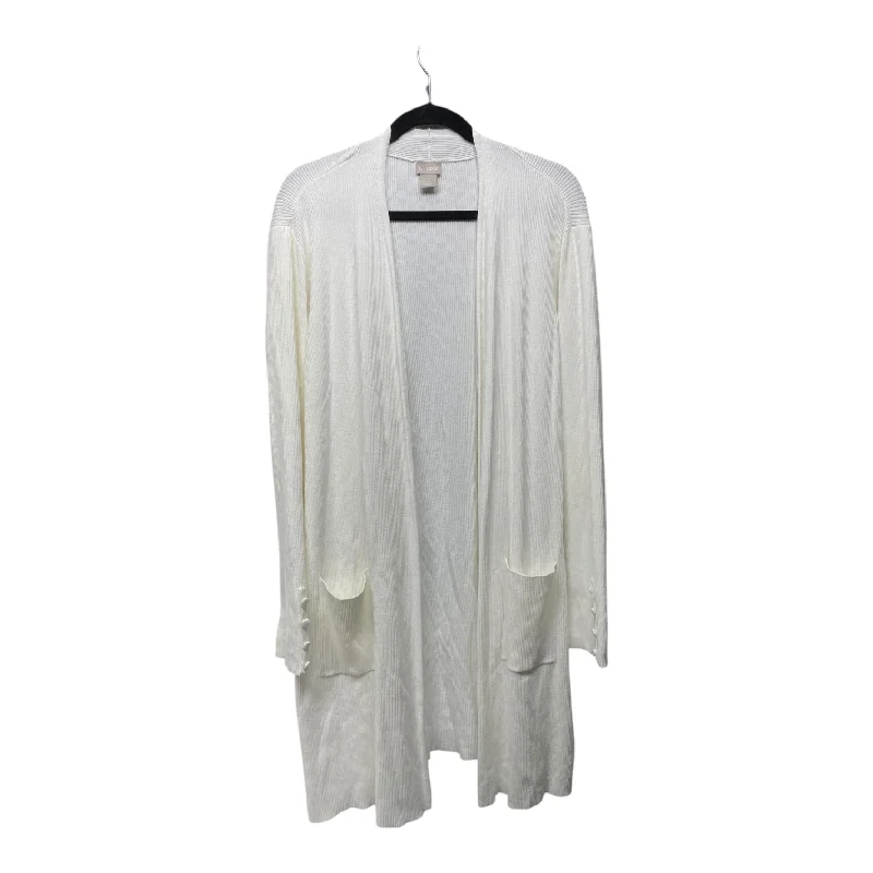 Women's Montenegrin Wool SweatersSweater Cardigan By Chicos In White, Size: Xxl