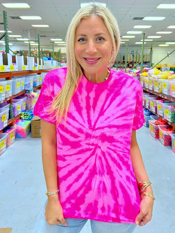 Women's Blouse with SleevelessPinkberry Twist Tie-Dye Tee - Blank