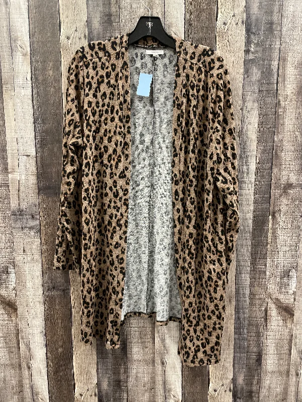 Women's Long Sleeve SweatersCardigan By Maurices In Animal Print, Size: M