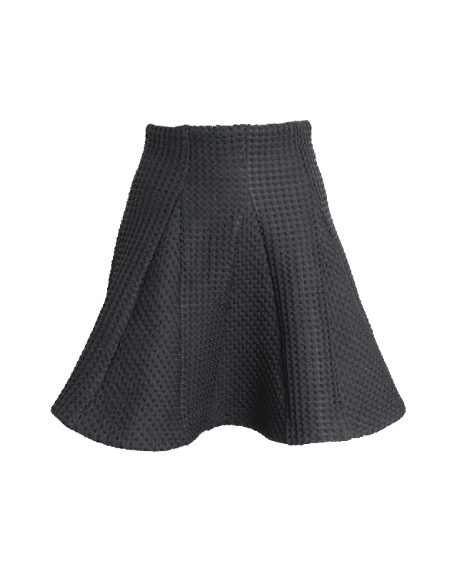 Women's Wool SkirtsMaje Flared Mini Skirt in Black Polyester