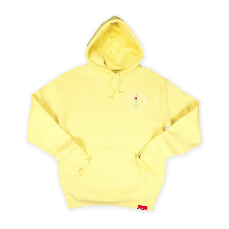 Women's Hooded Sweatshirts with Brocade LiningVictory Torch Hoodie - Soft Yellow