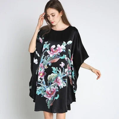 women's pajamas for those who want to feel pampered and lovedPure Silk Knee-Length Nightdress