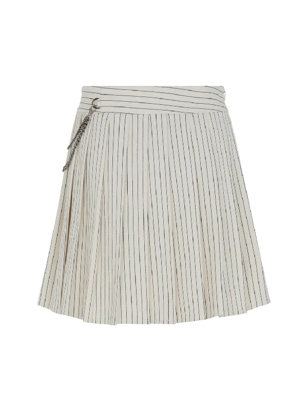 Women's Performance SkirtsStriped Pleated Mini Skirt