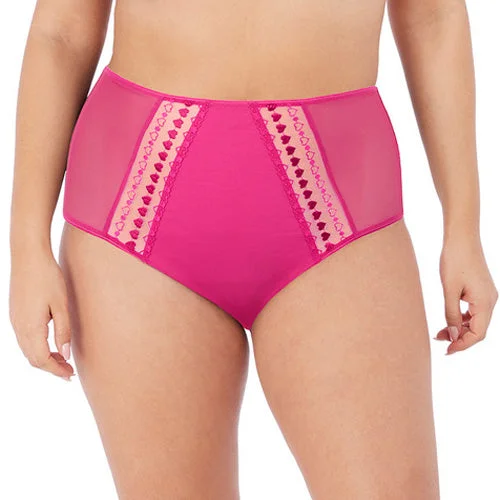 plus-size lace panties with tummy controlElomi Matilda Full Brief - Pink Kiss