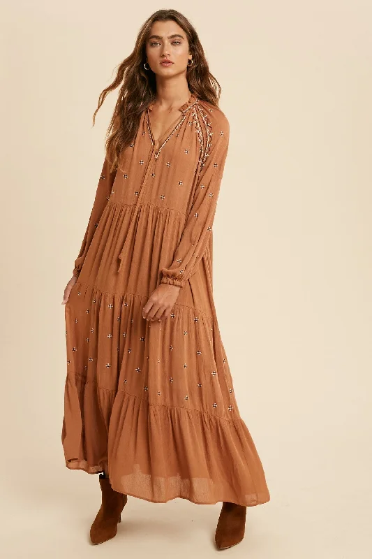 Women's Fit and Flare DressesBoho Maxi Dress