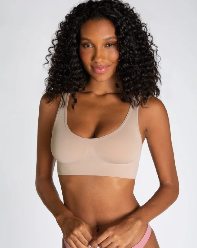 full-coverage bra for large bustsLupo Seamless Padded Bralette Bra