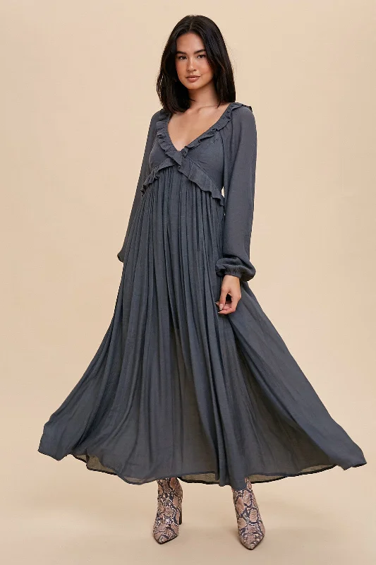 Women's Off-the-Shoulder DressesTake Me Out Slate Maxi