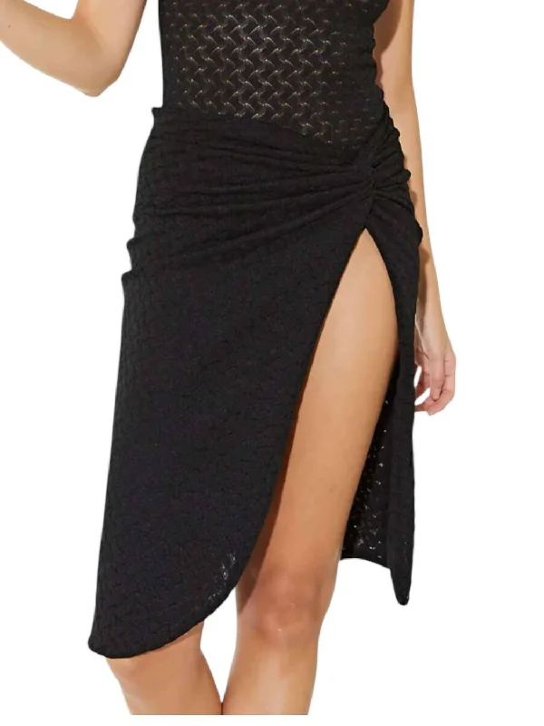 Women's Checkered SkirtsPacifica Midi Skirt In Black