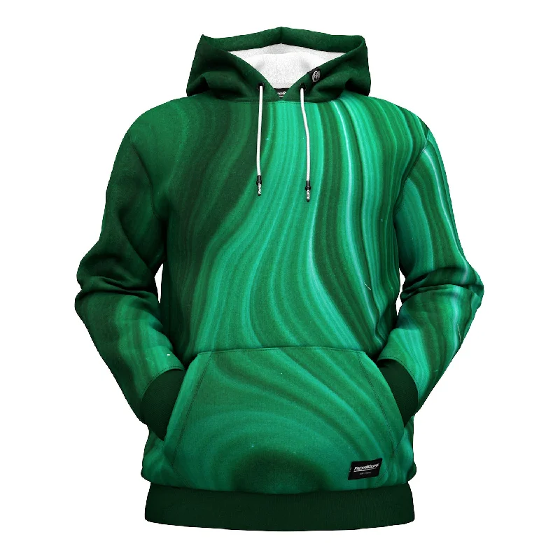 Women's Hooded Sweatshirts with Abstract LiningMacro Malachite Hoodie