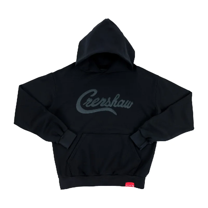 Women's Hooded Sweatshirts with Sherpa LiningCrenshaw Hoodie (Stealth Collection) - Midnight Black/Midnight Black