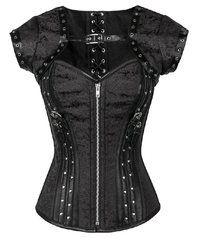 plus-size thigh slimmer with high compressionPhoebe Steampunk Overbust Corset with Bolero