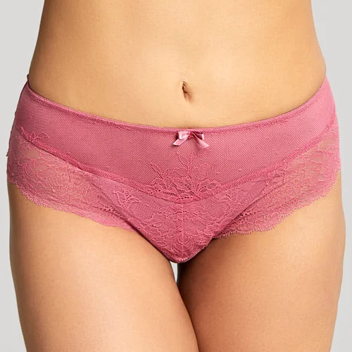 stretchable satin panties with a sheer lace waistbandPanache Ana Brief - Berry Pink