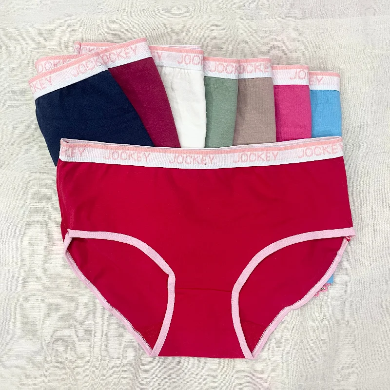 plus-size lace panties with a high-waisted design, full coverage, and tummy control for all-day wearWomen's JockeyFashion Plain Panties | Solid Colors | Multicolor