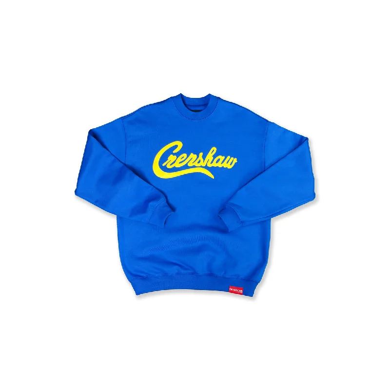 Women's Hooded Sweatshirts with Chevron LiningLimited Edition Ultra Crenshaw Crewneck - Royal/Gold