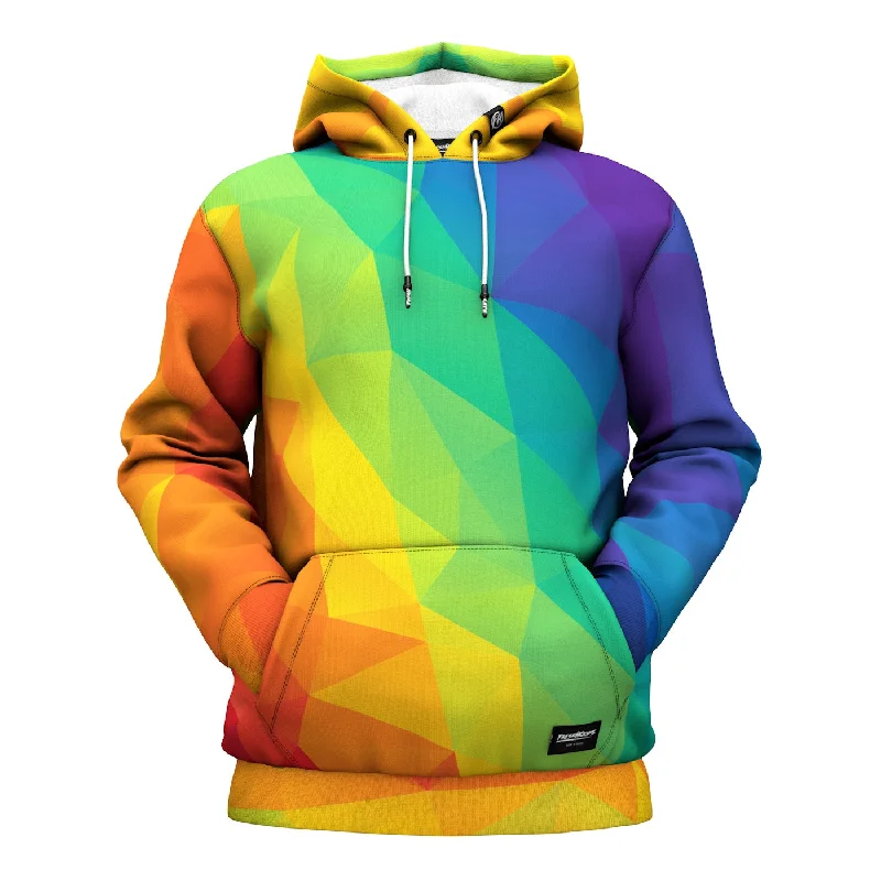 Women's Hooded Sweatshirts with Breathable FabricCubes Rainbow Hoodie