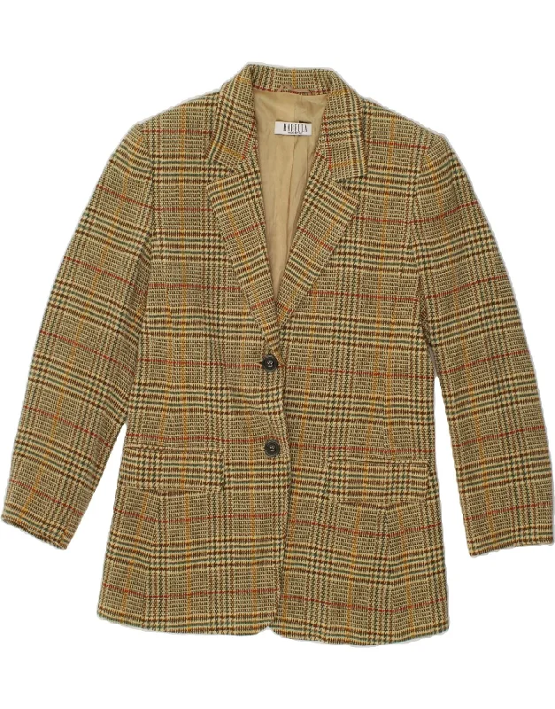 Women's Quilted CoatsMARELLA Womens 2 Button Blazer Jacket UK 10 Small  Beige Houndstooth