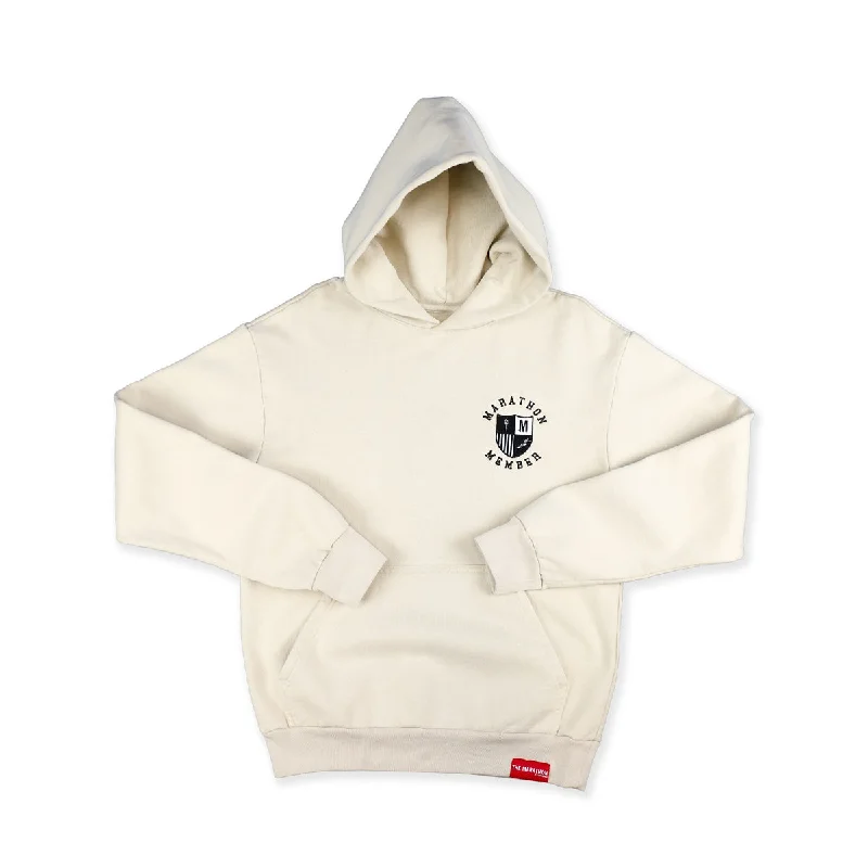 Women's Hooded Sweatshirts with DrawstringsMarathon Members Hoodie - Bone