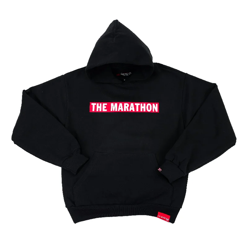 Women's Hooded Sweatshirts with Button PocketsLimited Edition Marathon Bar Hoodie - Black