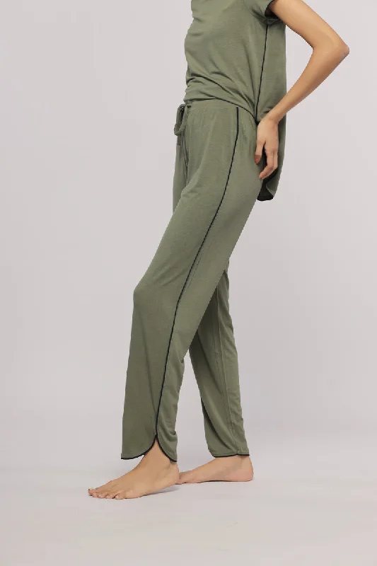 plus-size women's pajama pantsOlive Green Multipurpose Lounge Pant