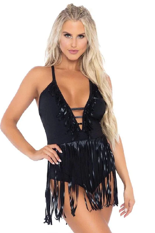 women's pajamas for those who value qualityFringe halter bodysuit