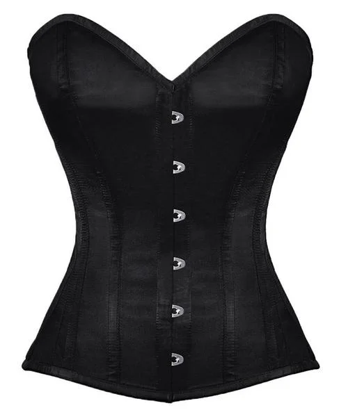 plus-size waist cincher with lace overlayPerla Satin Overbust Corset