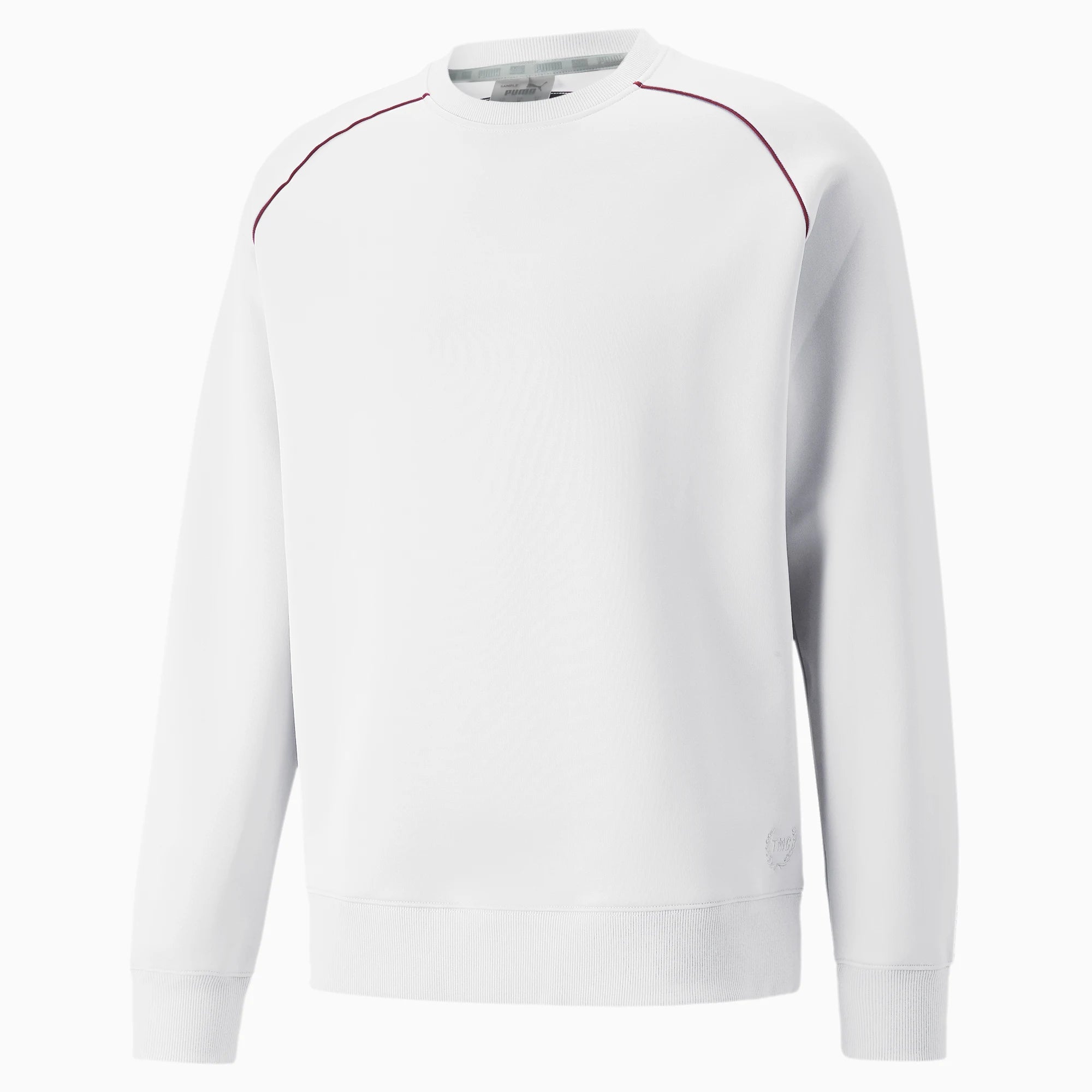 Women's Hooded Sweatshirts with Velcro ClosurePUMA x TMC Status Symbol Crewneck Sweatshirt - White/Burgundy