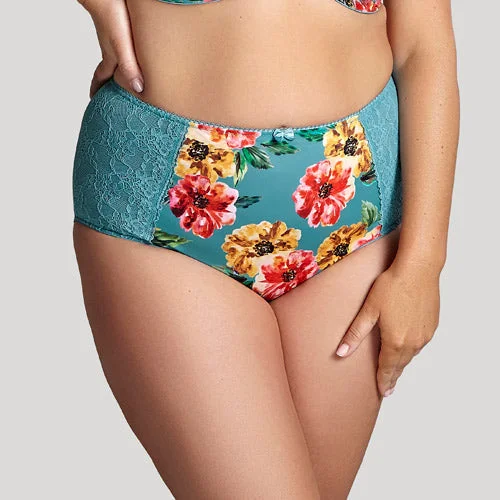 seamless lace panties for a smooth look under clothesSculptresse Chi Chi Full Brief - Turquoise Floral