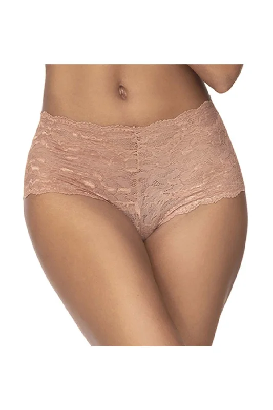 nursing bra with easy access clipsMapale 90 Lace Boyshort Color Taupe