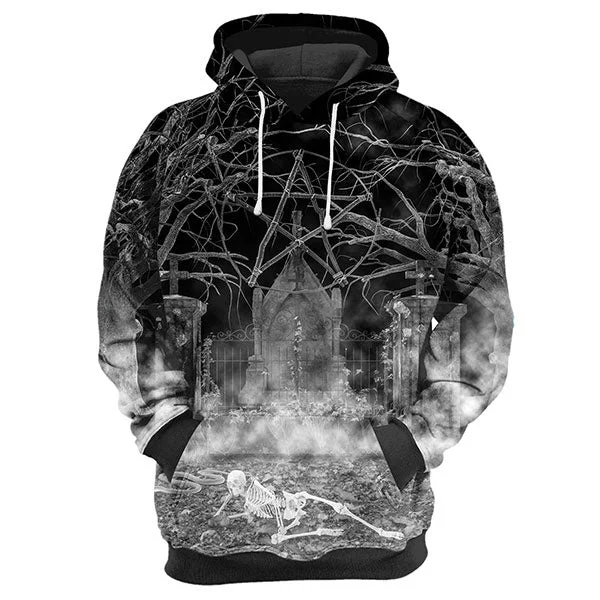 Women's Hooded Sweatshirts with Abstract LiningGraveyard Picnic Hoodie