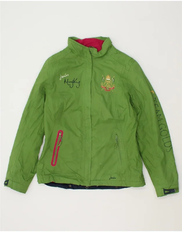 Women's Parka CoatsJOULES Womens Graphic Windbreaker Jacket UK 10 Small Green Polyester