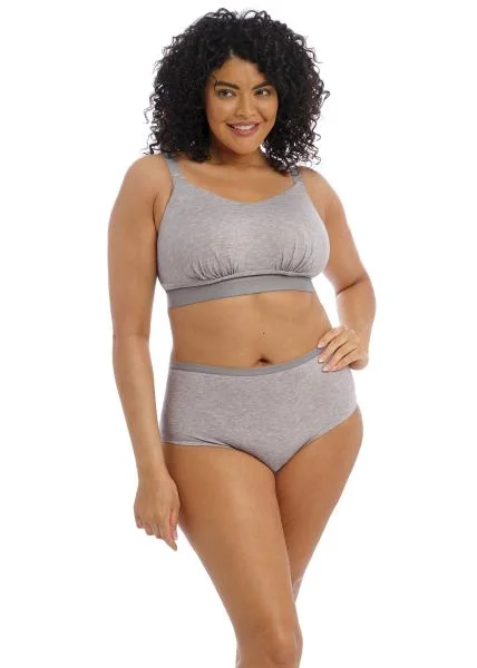 lace appliqué braDowntime comfort top EL301417 GYL Grey Marl