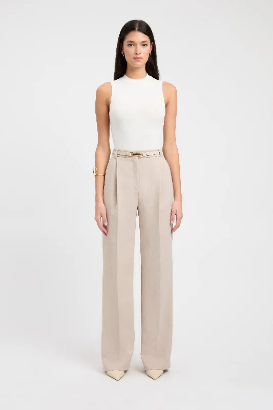 Women's Jodhpurs with Collarless NeckAriel Pleated Pant