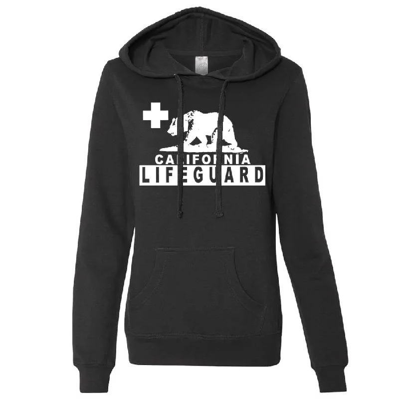 Women's Hooded Sweatshirts with Low WaistCalifornia Lifeguard Ladies Fitted Hoodie