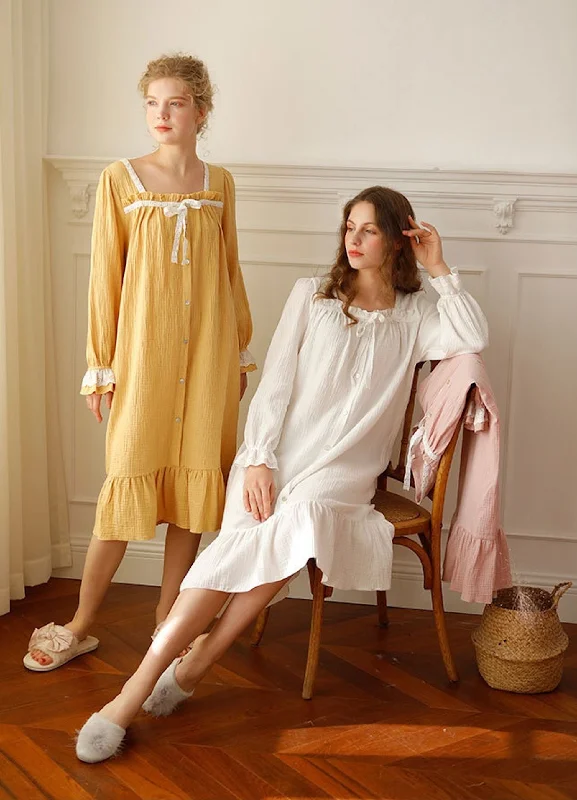 women's pajamas for ultimate relaxationPure Cotton Vintage Nightgown