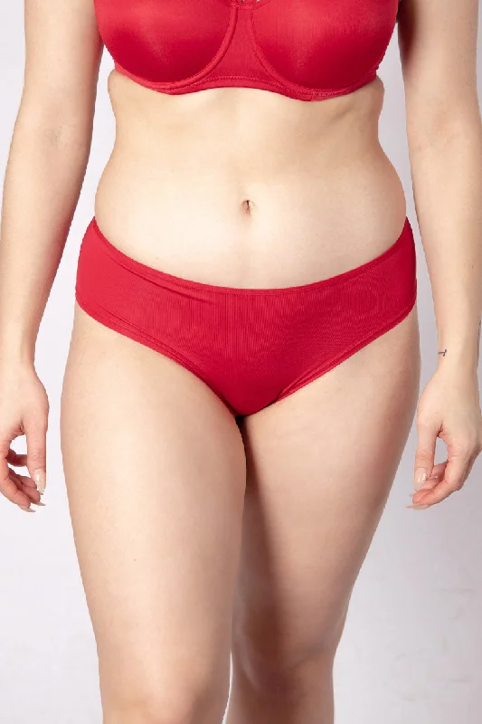 seamless underwear with a moisture-wicking finish for hot weatherDame de Paris Punaiset Brazilian Alushousut