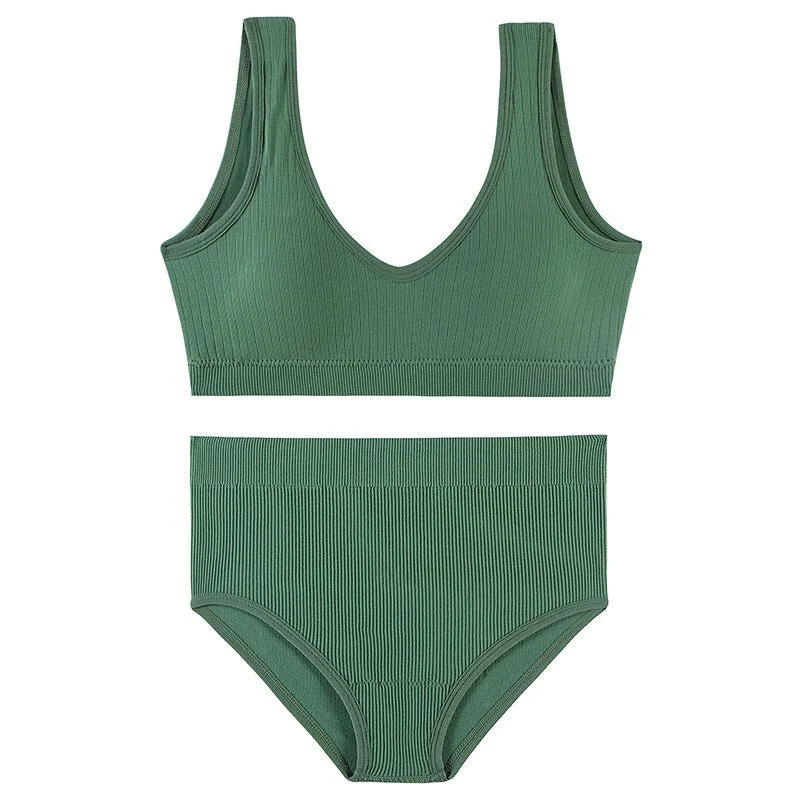 green bra set