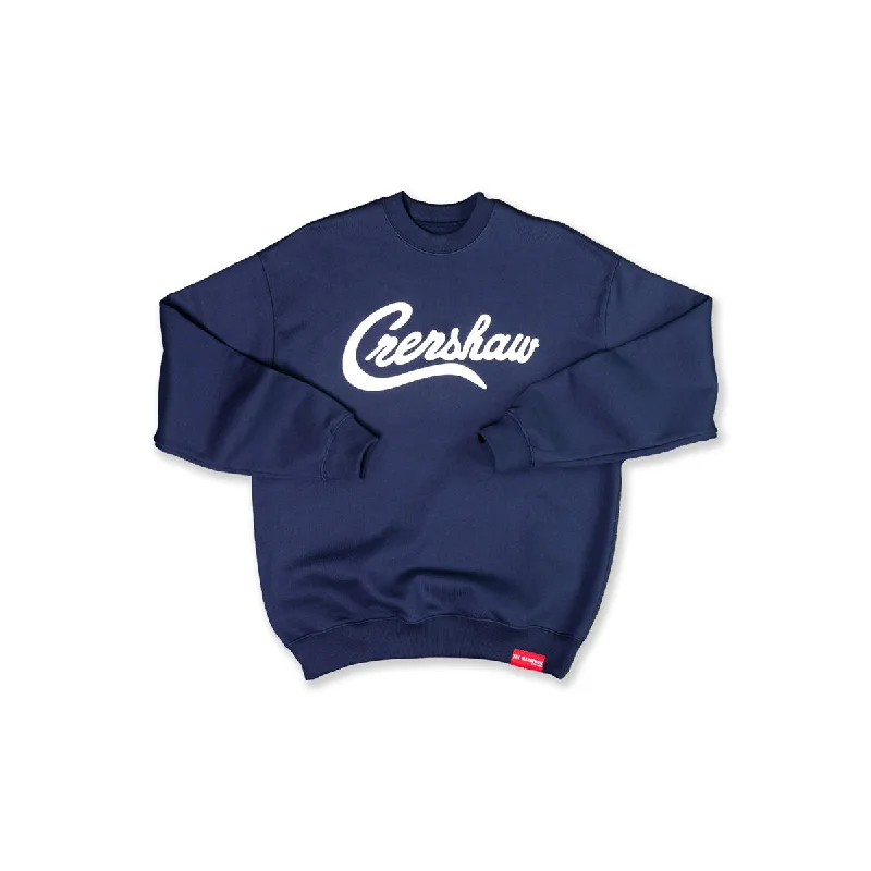 Women's Hooded Sweatshirts with Linen LiningLimited Edition Ultra Crenshaw Crewneck - Navy/White