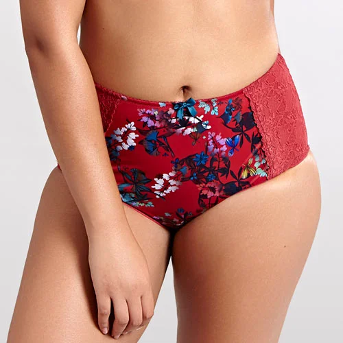 high-compression shapewear panties for a smooth silhouetteSculptresse Chi Chi Full Brief - Red Floral