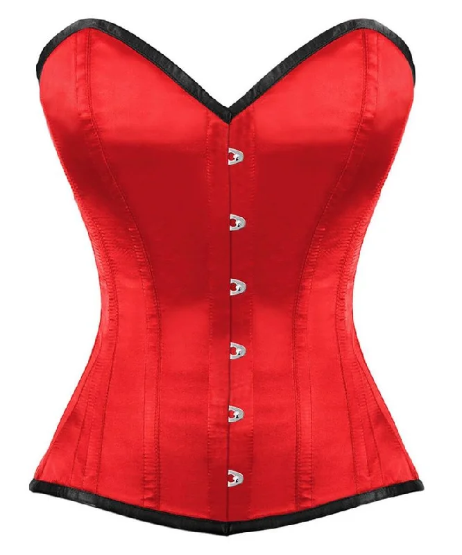 seamless body brief with ruffled edgesLorenzo Satin Overbust Corset