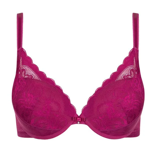 seamless bra with soft cups for all-day comfortEVELYN Foam cup push-up bh 20230 WE Rose wine